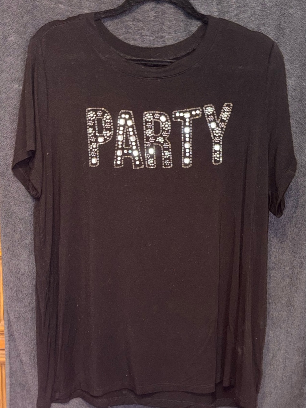 Torrid Super Soft Black Sparkle Party Tee.  Size 1 (14/16)
